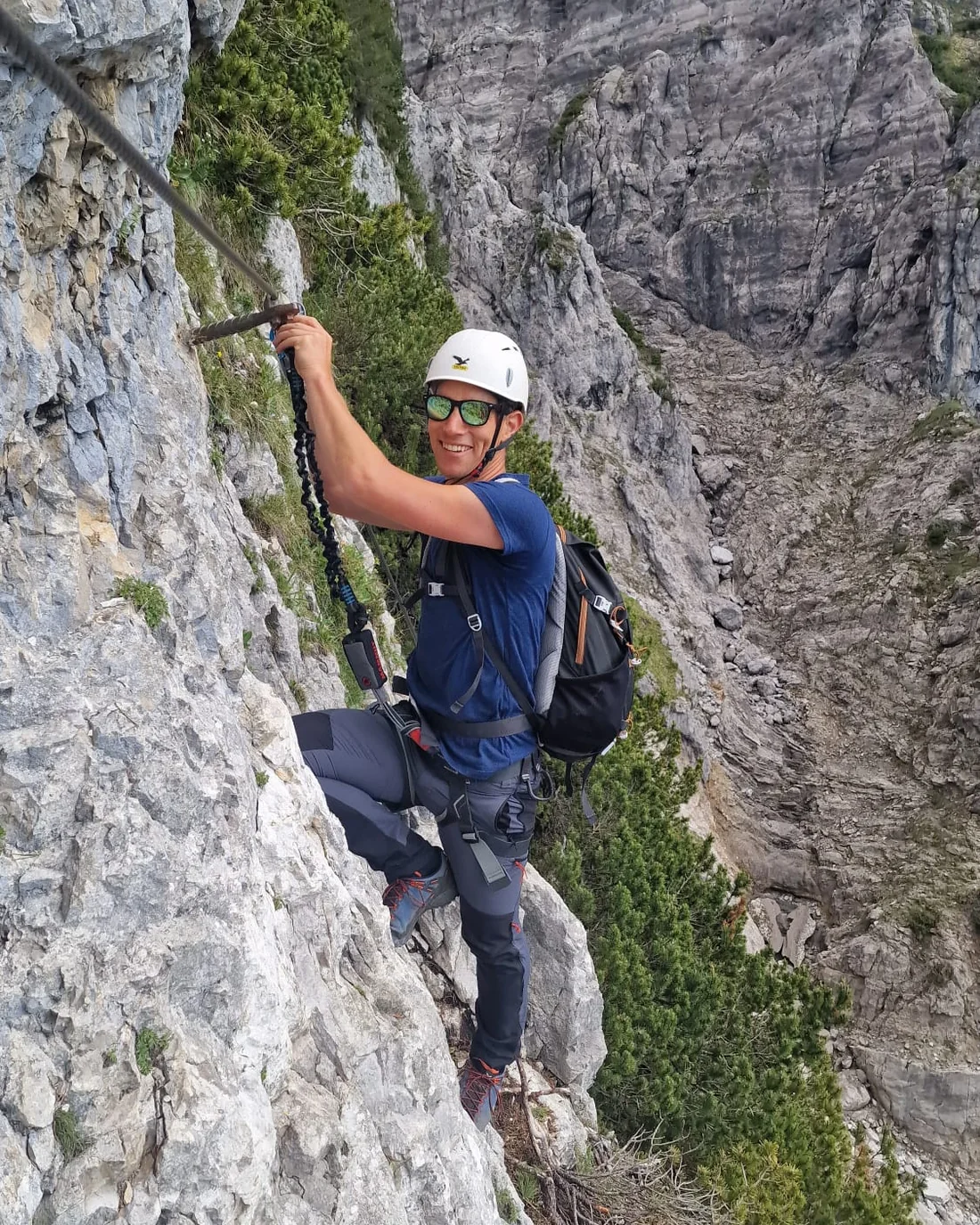 Marc Rappenecker am Klettersteig